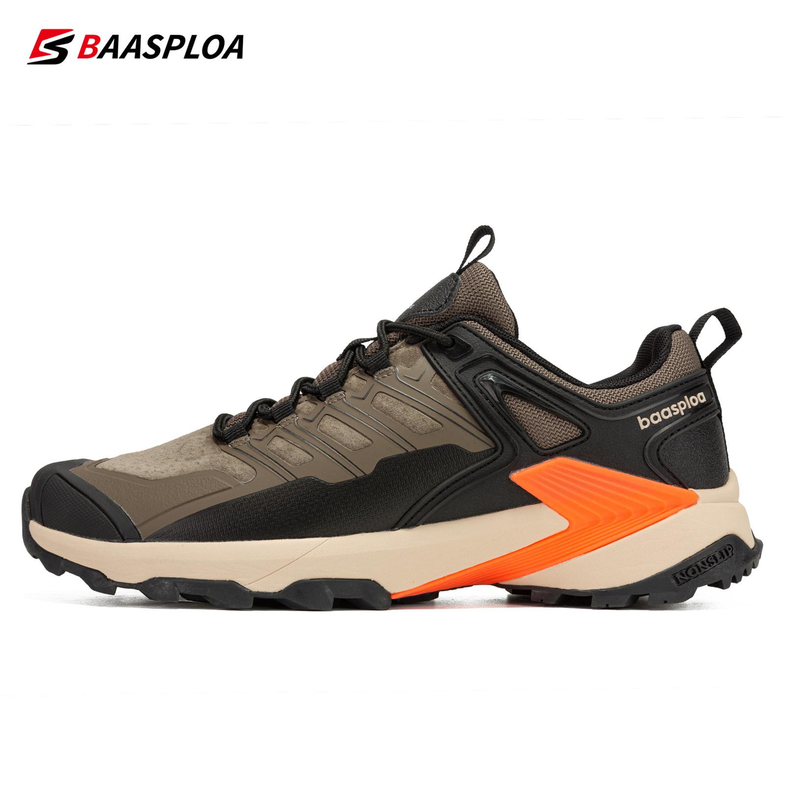 Мужская походная обувь Baasploa новые модные уличные кроссовки для мужчин водонепроницаемые повседневные кроссовки противоскользящая износостойкая мужская обувь 45 дубильная кора 4198₽