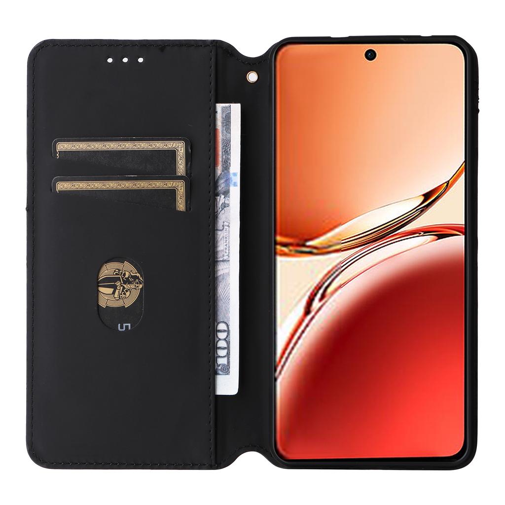 For Oppo Reno12 F 5G/Oppo F27 5G Case Leather Wallet Phone Cover Rhombus Imprinted