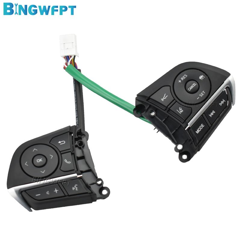 Blue Backlight Steering Wheel Cruise Control Button Switch For Toyota Avalon Camry Corolla 2019 2020 2021 2022 2023