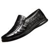 2024 New Hollow Breathable Luxury Men's Casual Business Leather Shoes High Quality Banquet Wedding Dress Leather Shoes