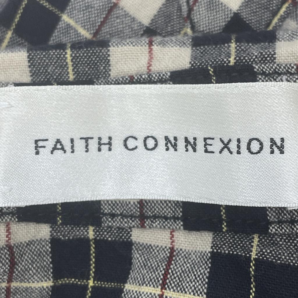 Faith Connexion X1820TSB227 Beige Cotton Check Shirt tops S Black x beigeUsed