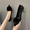 Women's Fashionable Furry Stiletto Heels - Comfortable, Versatile, Pointed-Toe High Heels for Autumn/Winter.