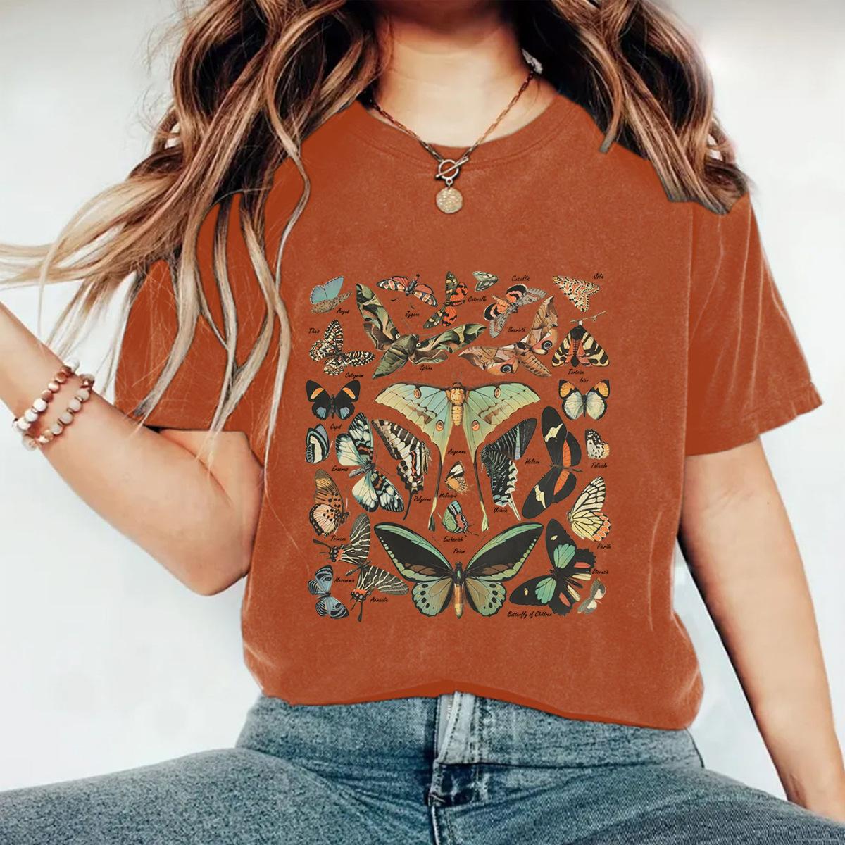 

YYFS женские модные повседневные летние весенние блузки и рубашки с короткими рукавами и круглым вырезом XXL ржавый красный