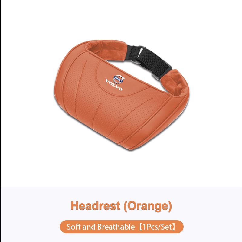 Car Interior Neck Pillow Leather Lumbar Breathable Seat Cushion For Volvo XC90 V90 V60 XC60 V40 EC40 EX40 S80 S60 S90 C40 XC40