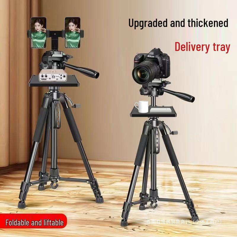 Universal SLR Camera & Phone Tripod with Macro Stabilizer for Photography & Live Streaming