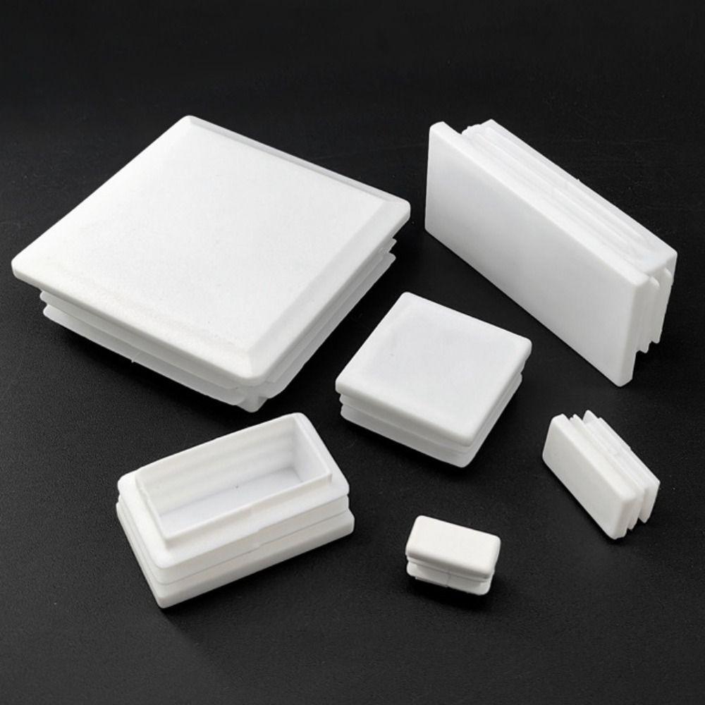 10 stk. Putemøbler Rektangulær rørplugg Plast Firkantrørhette Høy kvalitet Fotdeksel
