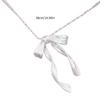 Fashionable Collarbone Chain Elegant Bowknot Pendant Necklace for Fashionistas