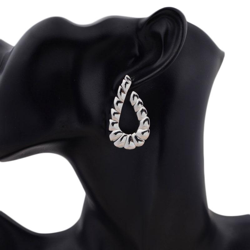 New European Exaggerated Dangle Earrings for Women Metal Geometric Statement Long Hanging Earrings Punk Personality Drop Earring