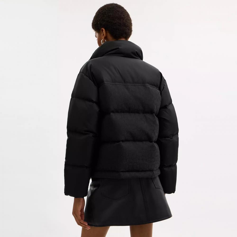 Coach Signature Down Jacket Black