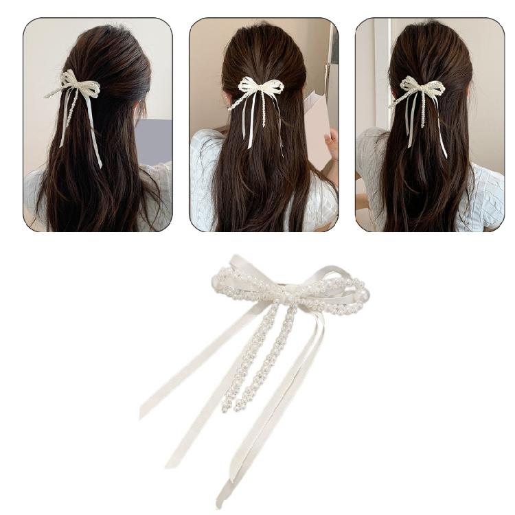 Pearls Butterfly Bows Hair Clip Versatile Hair Decoration Hairpieces Elegant Hair Accessory For Fashionable Hairstyles