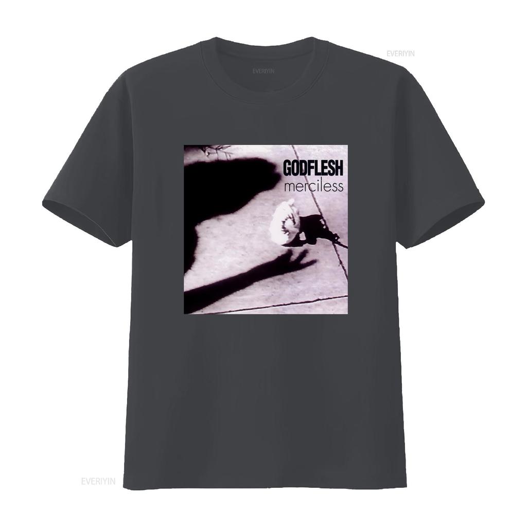 GODFLESH Merciless T Shirt Unique Design for Rock Fans Vintage Washed Stretched Comfortable Versatile Top For Everyday Wear