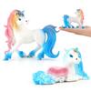Colorful Unicorn Rainbow Horse Figurine Pvc Static Model Cute Cake Decoration Toy