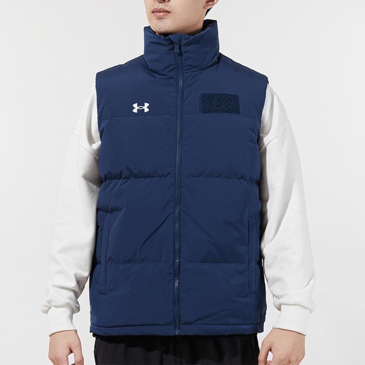 Under Armour Sports Lifestyle Series Stand Collar Warm Down Vest Men Vests Blue 21600803-408