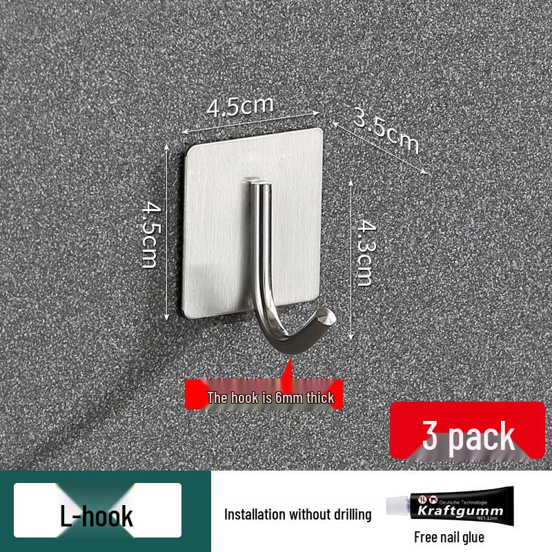 No-Drill Wall Mount Mop and Broom Holder with Strong Adhesive