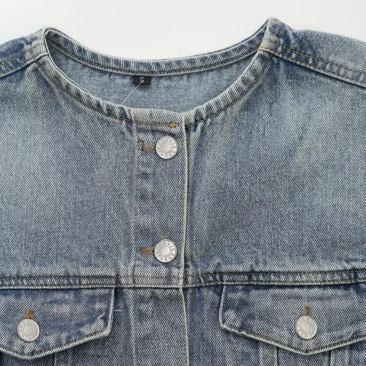 European and American style, new women's clothing, classic, versatile foreign denim jacket 4365052