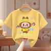T-shirt in puro cotone per bambini, top a maniche corte per ragazzi e ragazze estate