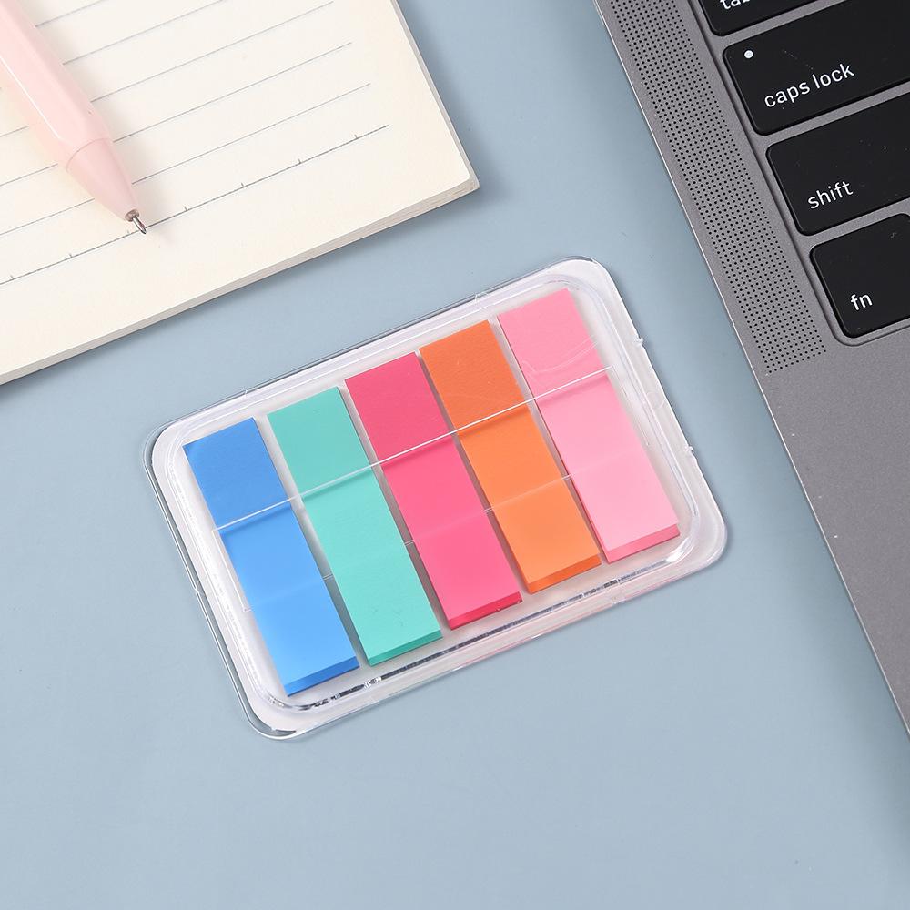 200 Sheets Morandi Transparent Fluorescent Index Tabs Pet Arrow Flags Sticky Note For Page Marker Planner Stickers Office School