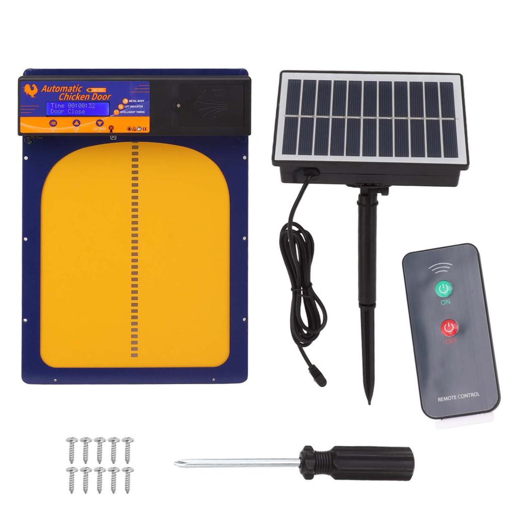 Automatic Chicken Doors Light Sensing Remote Control Solar Powered Aluminum Chicken Coops Doors for