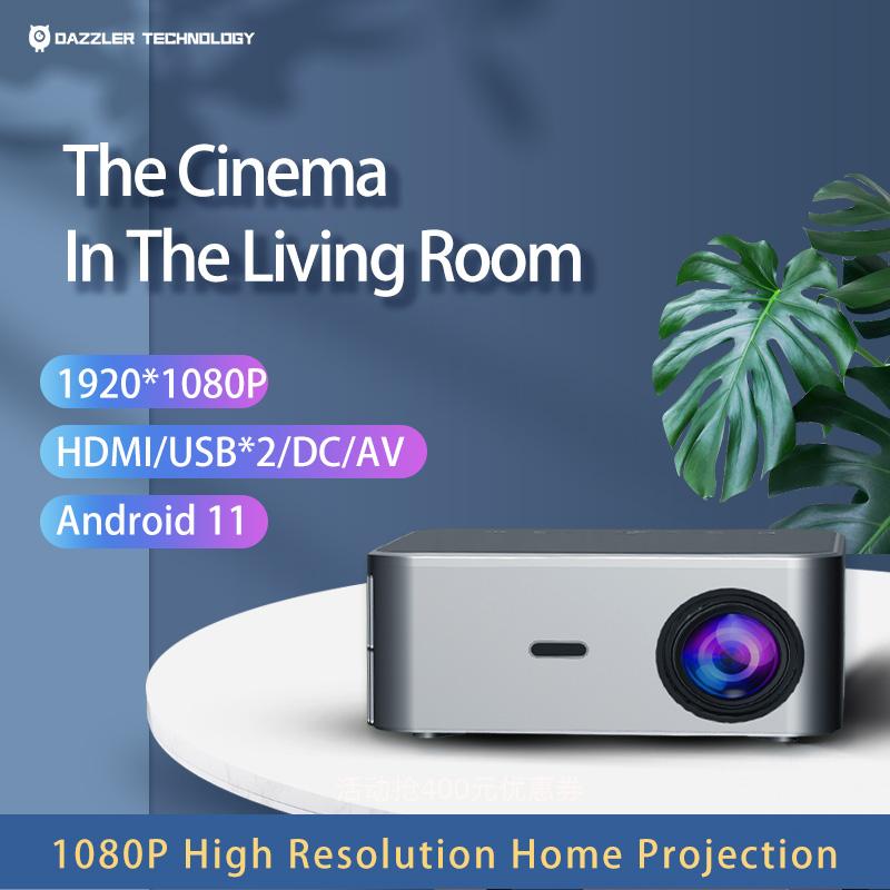 Proiettore Whole A10 Proiettore LCD Smart 4k Nero Film Home Theater Android Bluetooth Wi-fi LED Proiettore Wifi