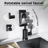 Mutfak Musluğu Paslanmaz 360 Derece Dönen Musluk Evye Duvara Monte Musluk 2 Su Çıkış Modu