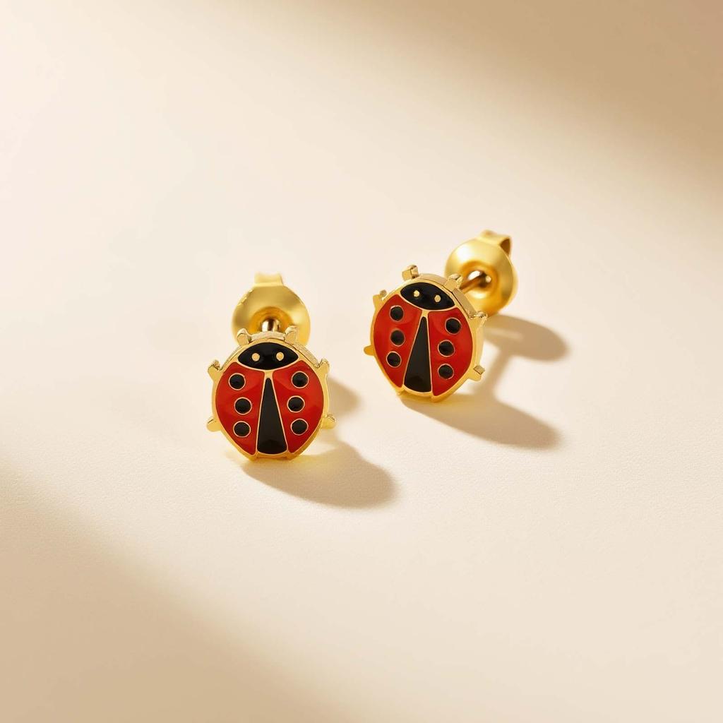 Cute Rainbow Unicorn Stud Earrings for Women Girls,Stainless Steel Insect Beetle Earrings,Charms Jewelry Accessories Gift