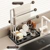 Anti-rust Sponge Dishcloth Towel Holder Stainless Steel Jewelry Storage Rack  Hanging Organizer