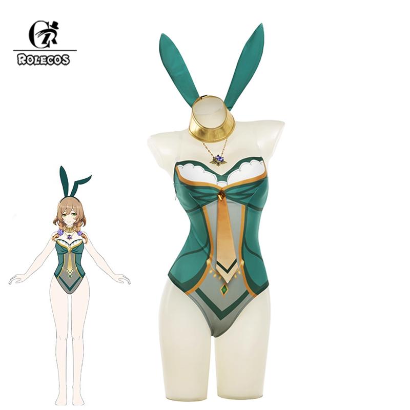 Lisa Bunny Girl Costume  Original Genshin Impact A Sobriquet Under Shade Lisa Bunny Suit Sexy Women Jumpsuit Full Set