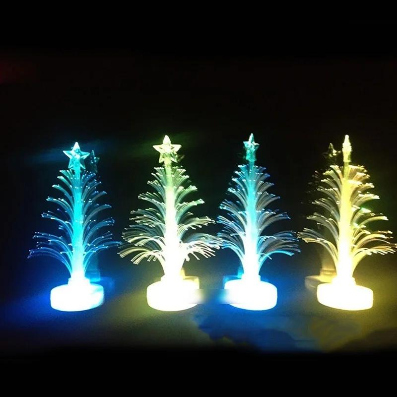 

Christmas Day Home Decoration Props LED Christmas Fiber Tree Colorful Colorful Fiber Tree Luminous Fiber Tree Christmas Gift 0.6M