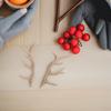 12Pairs Delicate Branch Craft Antler Snowman Ornament Christmas Mini Reindeer Antler Craft For Crafts Suite Plastic Branch Decor