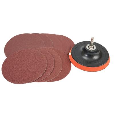 12pcs 4inch Sanding Discs 60-240 Grit Polishing Pad M10 Drill Adapter Kit Polishing Abrasive Tools Drill Grinder Sandpapers Set