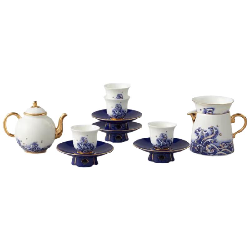 Auratic  Pearl of the Sea  Mr. Porcelain 12-Piece Tea Set