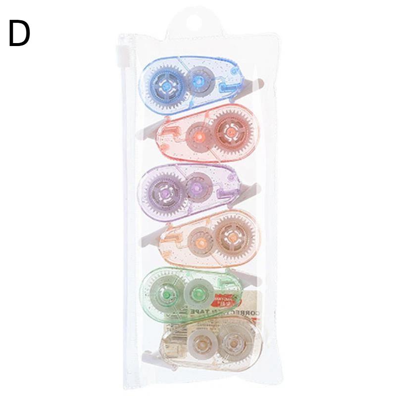 6Pcs Mini Correction Tapes Fast Drying No Lifting for Students School Assignments Office Daily Correction Work D