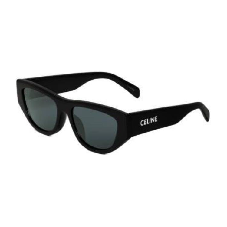 Celine Solid Color Design Irregular Shape Sunglasses Women sunglasses Black 4S278CPLB-38NO