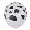 10 st 12 tums Latexballonger med Ko-tryck för Cowboy Cowgirl Westernfestinredning