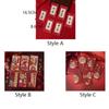 6Pcs Mixed Pattern Chinese New Year Red Envelope Solid Red Packet Lucky Money Bag  Kids