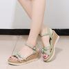 Neue dünne Riemen römische Schuhe offene Zehen Keil Damen Sandalen Sommer Mode lässig elegante Mode High Heels NO:526