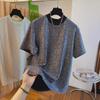 Men's Chic Sequin Silk T-Shirt - European Loose-Fit Short Sleeve Design