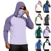 Herren Sommer Schnelltrocknend Langarm T-Shirt Sonnenschutzkleidung Angeln Fitness Sport Hded Langarm Top