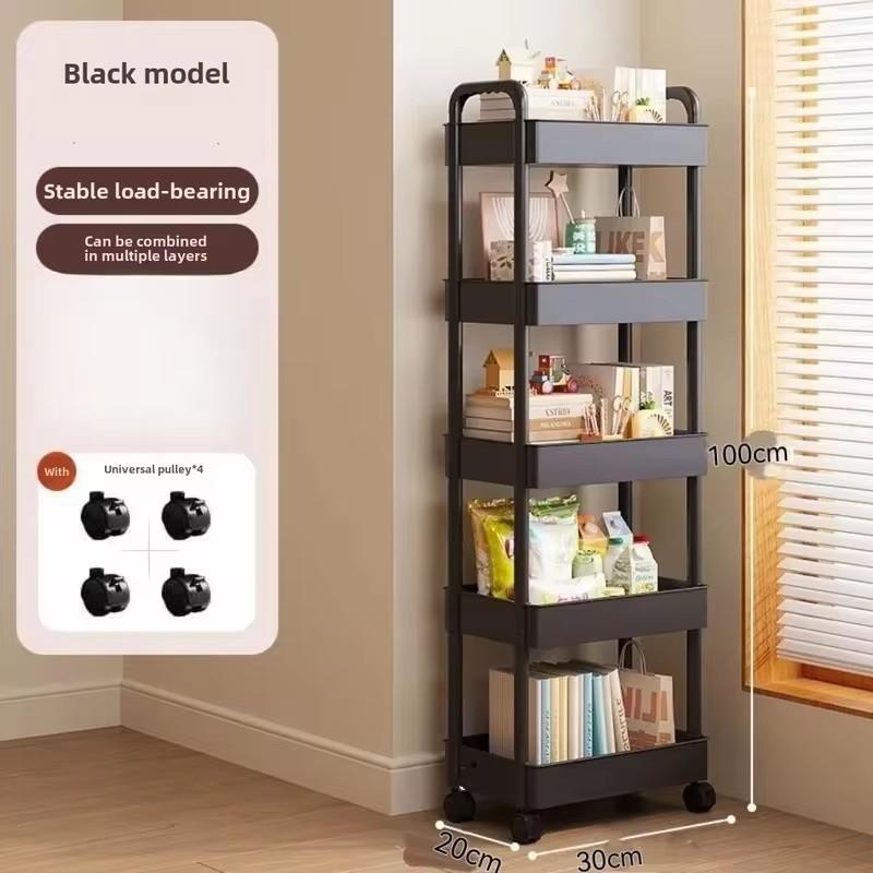 Multi-Purpose Storage Shelf with Open Design for Organizing Kitchen Supplies, Books, and Snacks