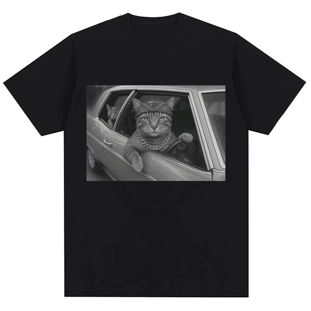 

Funny Cat Gang Meme Vintage Tshirt Women Fashion Cool T Shirt Casual Summer Tees Streetwear S