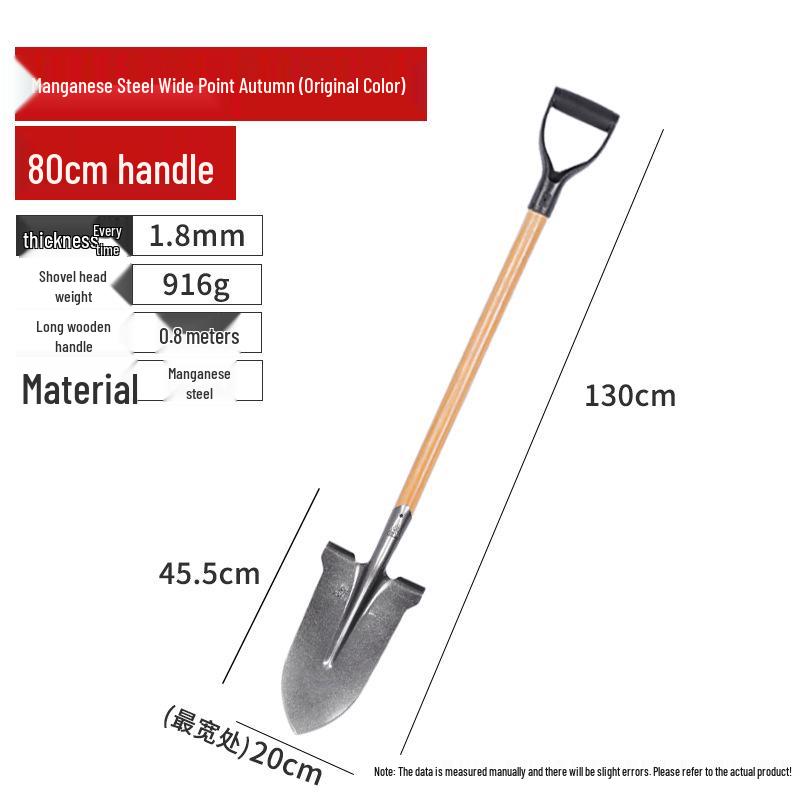 Large Manganese Steel Gardening Shovel for Digging, Planting Trees, Flowers, Vegetables – Thickened Iron for Agricultural Use