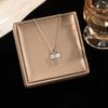Light Luxury Zircon Full Diamond Choker Necklace Titanium Steel Versatile Minimalist Accessories for Women