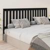 Headboard In Black 206 X 6 X 101 Cm Solid Pine Wood