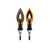 Motorcycle LED Turn Signal Indicator Light Amber Blade Lights Indicator Waterproof Universal Blinkers Flashing Moto Bike Accesso
