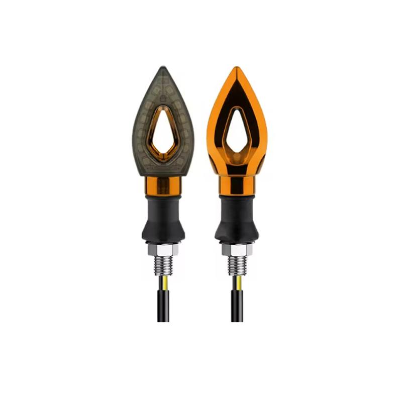 Motorcycle LED Turn Signal Indicator Light Amber Blade Lights Indicator Waterproof Universal Blinkers Flashing Moto Bike Accesso