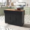 129x46(71)Carrello da Pranzo Grande Nero x91,5 cm, Credenza, Piano di Lavoro Pieghevole in Legno Massello, Porta con Ripiano, Ruote/Piedi in Legno Massello, Adatto per Uso Domestico.