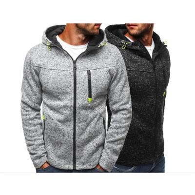 Men's Plus Size Sports Sweater Casual Hooded Cardigan Jacket