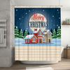 TU Christmas Shower Curtain Festive Holiday Winter Scene Holiday Decor Bathroom Decor Merry Christmas Gift Home Decor Cozy Vibes