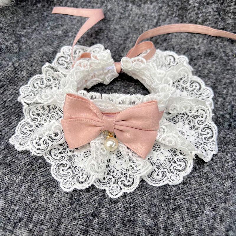 Pet Scarf: Dog Drool Bib with Bell and Bow Tie for Medium/Small Dogs and Cats