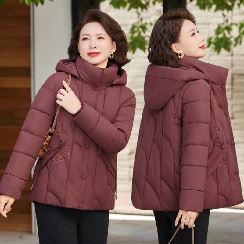 Pack the New Winter Down Cotton-padded Clothes To Keep Warm, Medium Hooded Thickened Cotton-padded Jackets, Cotton-padded Jackets, and Winter Jackets.